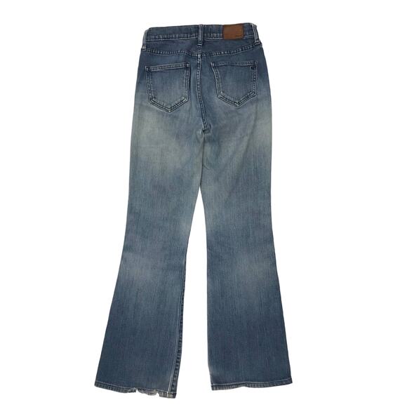 Madewell Light Wash Distressed Flea Market Flare Jeans Size 25 - Picture 7 of 11